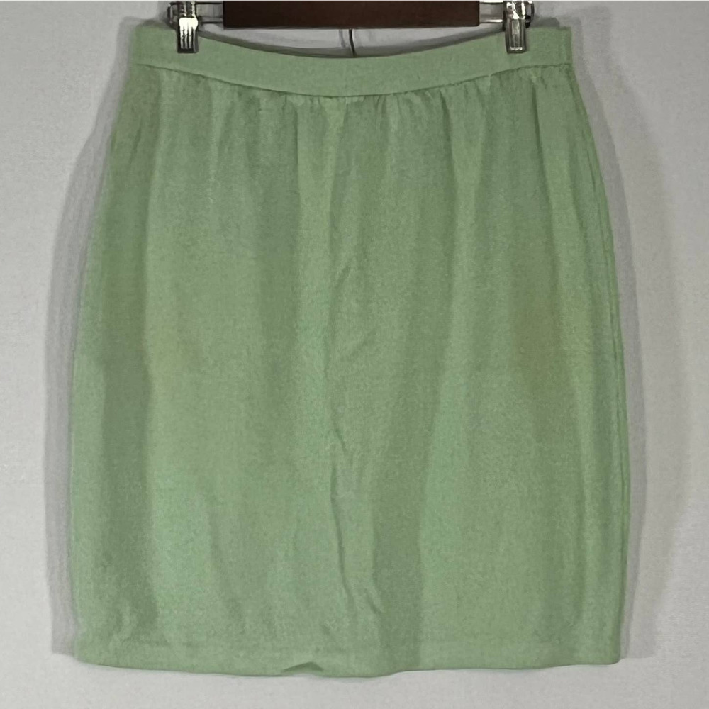 St. John Green Pencil Skirt - Picture 2 of 6